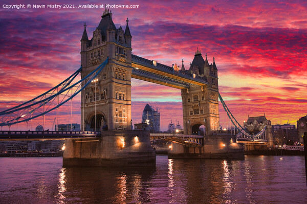 Tower Bridge, London  Picture Board by Navin Mistry