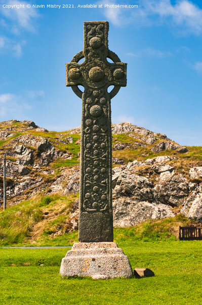 St Martin's Cross, Iona Abbey,  Picture Board by Navin Mistry
