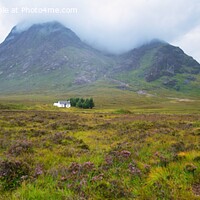 Buy canvas prints of Lagangarbh Hut Glen Coe Scotland by Navin Mistry
