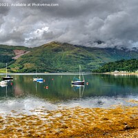 Buy canvas prints of Glen Coe Boat Club Loch Leven by Navin Mistry