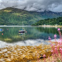 Buy canvas prints of Glen Coe Boat Club Loch Leven, Ballachulish Scotla by Navin Mistry