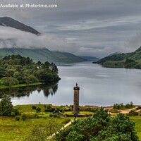 Buy canvas prints of The Glenfinnan Monument and Loch Shiel by Navin Mistry