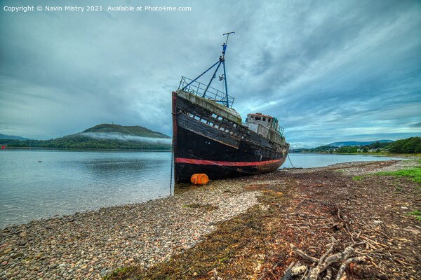 The Corpach Wreck, Loch Linne Picture Board by Navin Mistry