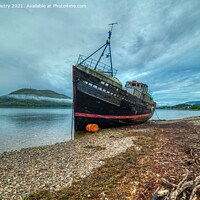 Buy canvas prints of The Corpach Wreck, Loch Linne by Navin Mistry
