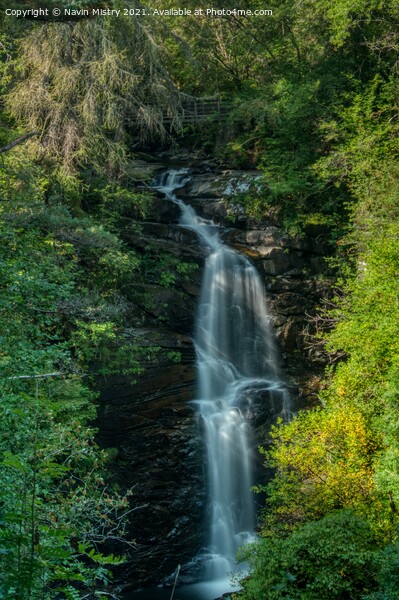 The Upper Falls of Moness, Aberfeldy, Perthshire Picture Board by Navin Mistry