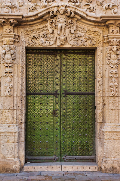 Alicante Town Hall Ornate Door  Picture Board by Navin Mistry