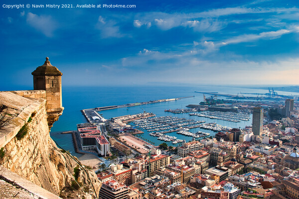 A view of Alicante Marina  Picture Board by Navin Mistry
