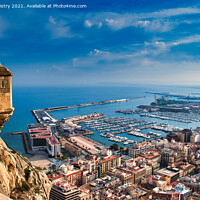 Buy canvas prints of A view of Alicante Marina  by Navin Mistry