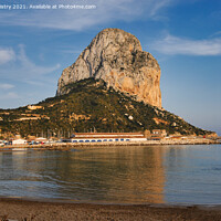 Buy canvas prints of A view of the Peñón de Ifach, Calpe Costa Blanca by Navin Mistry