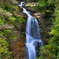 Buy canvas prints of The Upper Falls of Monness, The Birks of Aberfeldy, by Navin Mistry