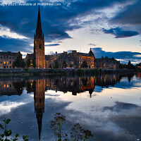 Buy canvas prints of Perth Scotland and the River Tay with St. Matthew' by Navin Mistry