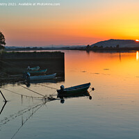 Buy canvas prints of Sunset on the River Tay, Newburgh, Fife, Scotland by Navin Mistry