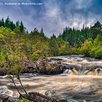 Buy canvas prints of Rapids of the River Tummel, Perthshire by Navin Mistry
