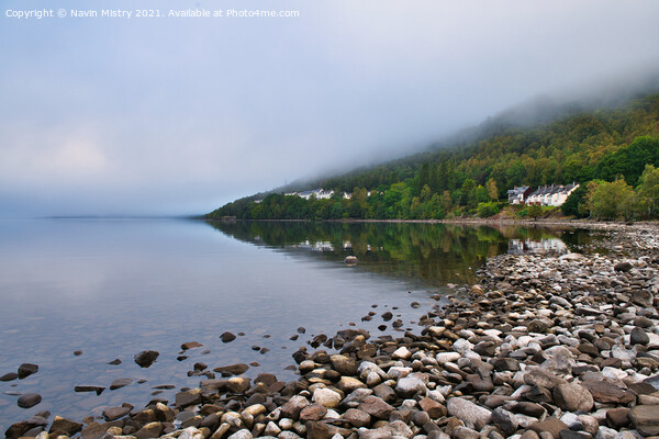 Dawn Mist on Loch Rannoch  Picture Board by Navin Mistry