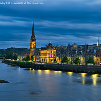 Buy canvas prints of Perth Scotland and the River Tay with St. Matthew' by Navin Mistry