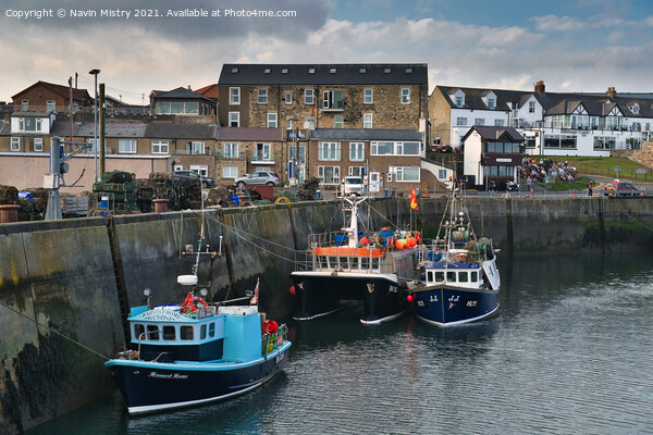Seahouses Harbour Northumberland, England   Picture Board by Navin Mistry