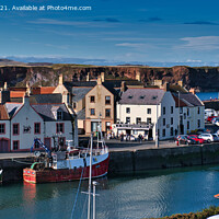 Buy canvas prints of A view of Eyemouth Harbour,Berwickshire, Scotland by Navin Mistry
