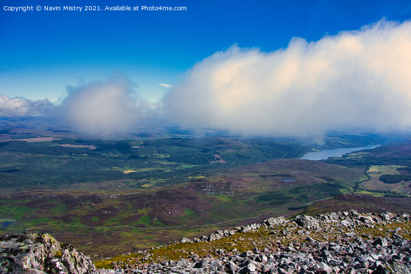A view towards Loch Tummel from Schiehallion, Perthshire Picture Board by Navin Mistry