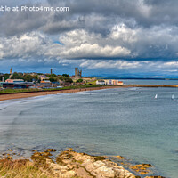 Buy canvas prints of St. Andrews East Sands Panorama  by Navin Mistry