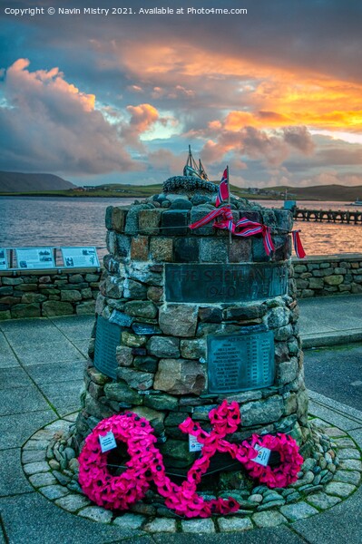 The Shetland Bus Memorial, Scalloway, Shetland Isl Picture Board by Navin Mistry