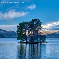 Buy canvas prints of Loch Tay at Kenmore, Perthshire in Winter by Navin Mistry