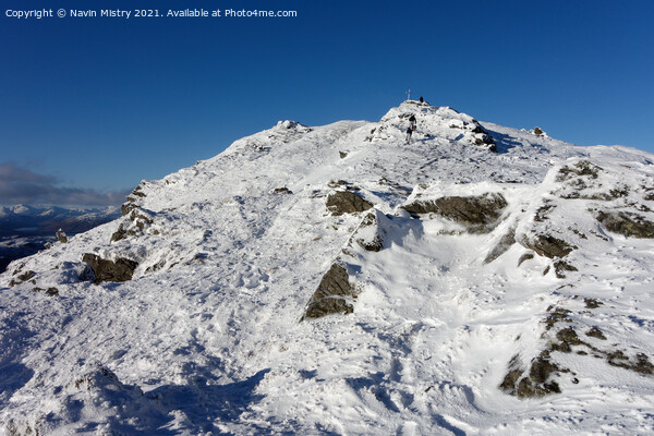 Summit of Ben Ledi in Winter Picture Board by Navin Mistry