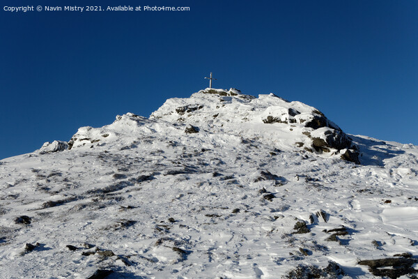 The Summit of Ben Ledi in Winter Picture Board by Navin Mistry