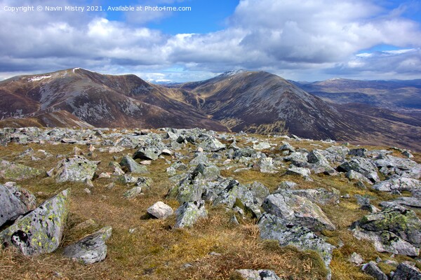 A view of the summit of Beinn a’ Ghlò  Picture Board by Navin Mistry
