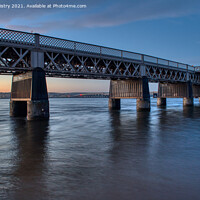 Buy canvas prints of The Tay Rail Bridge, Dundee, Scotland by Navin Mistry
