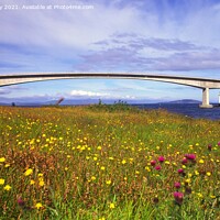 Buy canvas prints of The Skye Bridge from Kyleakin  by Navin Mistry