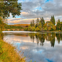 Buy canvas prints of The River Tay in Autumn at Dunkeld, Perthshire by Navin Mistry