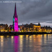 Buy canvas prints of Tay Street Perth Lights   by Navin Mistry