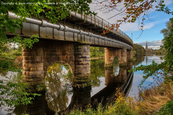 Perth West Railway Bridge (Tay Viaduct at Perth)  Picture Board by Navin Mistry