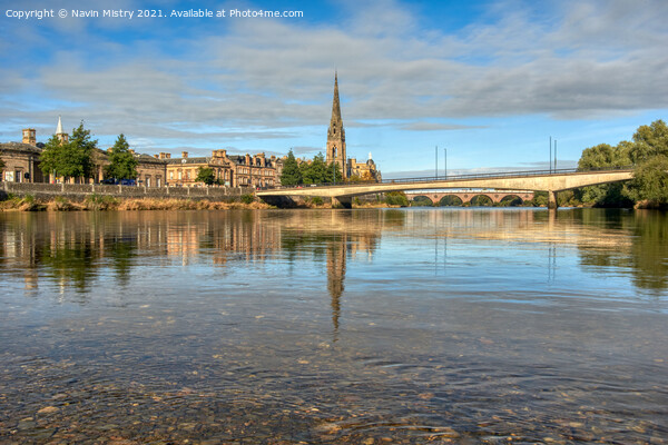 Perth Scotland and the River Tay Picture Board by Navin Mistry