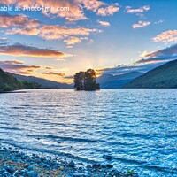 Buy canvas prints of A beautiful sunset on Loch Tay at Kenmore Perthshire.  by Navin Mistry