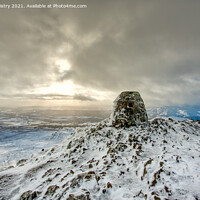 Buy canvas prints of The summit of Ben Vrackie in Winter by Navin Mistry