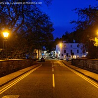 Buy canvas prints of A view of Dunkeld Bridge at Dusk, Perthshire by Navin Mistry