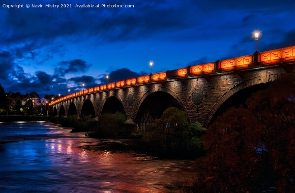 Perth Bridge at Dusk Picture Board by Navin Mistry