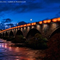 Buy canvas prints of Perth Bridge at Dusk by Navin Mistry