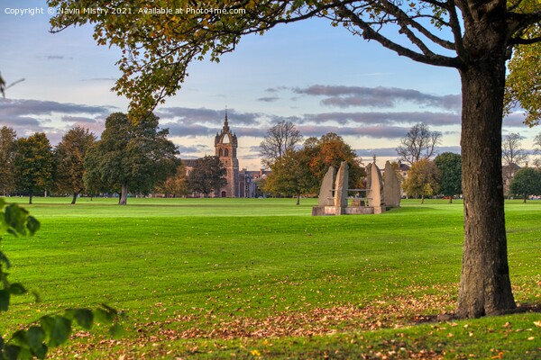 A view of the South Inch, Perth, Scotland in Autumn Picture Board by Navin Mistry