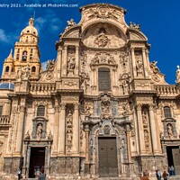 Buy canvas prints of A view of The Cathedral of Murcia, Spain by Navin Mistry