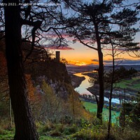 Buy canvas prints of Sunrise from Kinnoull Hill, Perth, Scotland by Navin Mistry