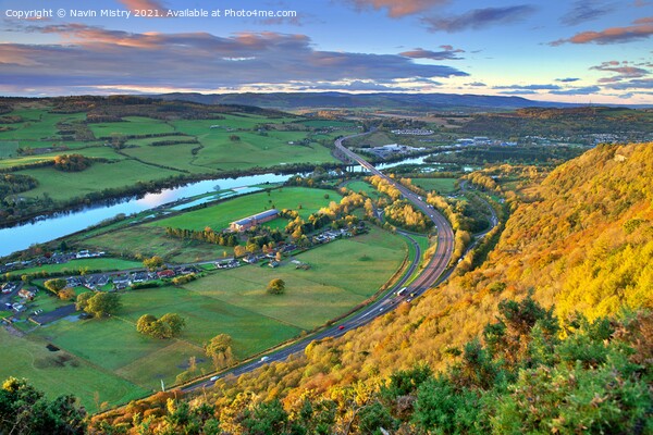Autumn Colours on Kinoull Hill Perth Scotand Picture Board by Navin Mistry