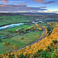 Buy canvas prints of Autumn Colours on Kinoull Hill Perth Scotand by Navin Mistry