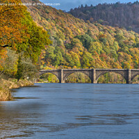Buy canvas prints of Dunkeld Bridge and the River Tay in Autumn by Navin Mistry