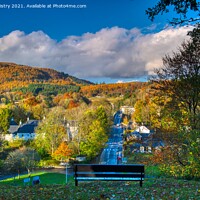 Buy canvas prints of A view over Dunkeld in Autumn  by Navin Mistry