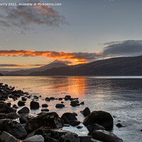 Buy canvas prints of Loch Rannoch and the sunrise over Schiehallion by Navin Mistry