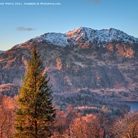 Buy canvas prints of Autumn colours and Ben Venue  by Navin Mistry