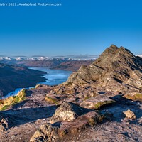 Buy canvas prints of Ben A'an summit and Loch Katrine by Navin Mistry