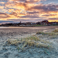 Buy canvas prints of Sunrise at West Sands beach St. Andrews by Navin Mistry
